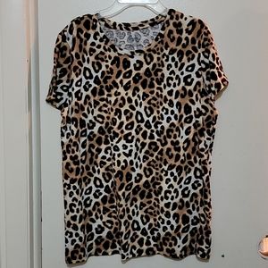 Pink Victoria Secret Leopard Tee L